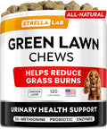 STRELLALAB Green Grass Chews - Pee Grass Spot Saver Caused by Dog Urine - Urine Neutralizer for Lawn, Gut Health Probiotics & Digestive Enzymes,Lawn Burn from Dog Urine, Grass Burn Spot Chews