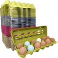 Paper Pulp Egg Cartons - Assorted Colors - 50 Pack