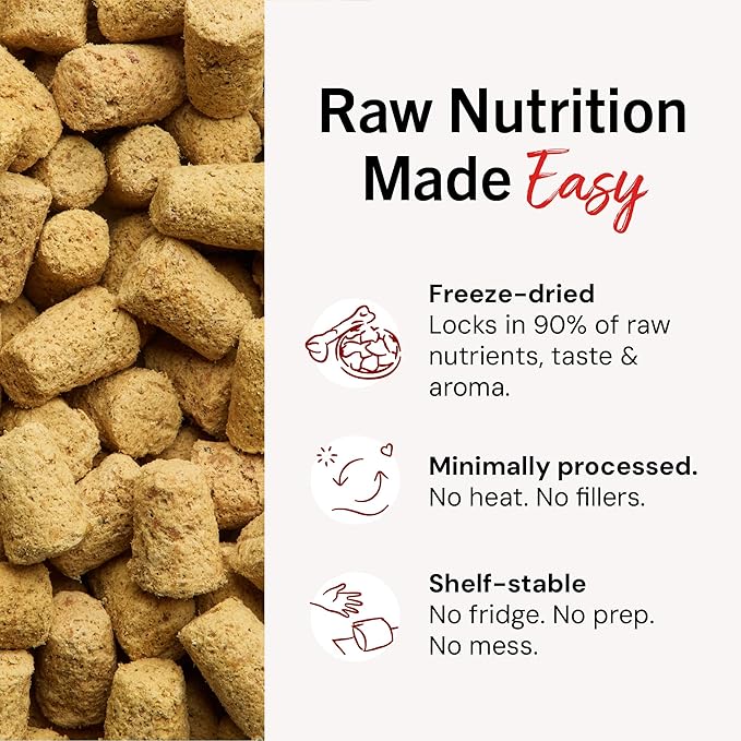 Stella & Chewy's Freeze-Dried Raw Surf & Turf Meal Mixers - Dog Food Topper and Mixer - Made with 95% Grass-Fed Beef & Wild-Caught Salmon - Perfect for Picky Eaters - Grain-Free - 8 oz