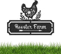 Personalized Chicken Coop Signs, Outdoor Chicken Coop Decor, Vintage Farmhouse Wall Decor, Custom Metal Name Sign for Farm Yard Garden Home, Gifts for Chicken Lovers Color05