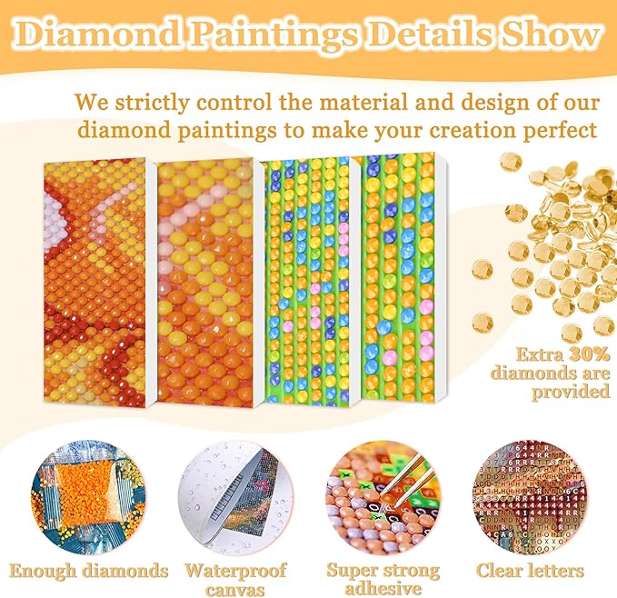 MAXBYE Diamonds Painting Kits for Adult, House Flower Diamond Art Kits for Beginners, DIY 5D Full Drill Floral Diamond Dots Gem Art Kits for Home Decor 12x12in