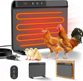 TIMEBAL 2025 Smart Chicken Coop Heater with Adjustable Temperature Remote Control, 200 Watts Radiant Heat Flat Panel Heaters for Winter Heating,Adaptable to Timer and Temp Controllers (Black)