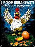 Funny Chicken Decorations For Kitchen Chicken Tin Sign Chicken Gifts 16x12 Inch