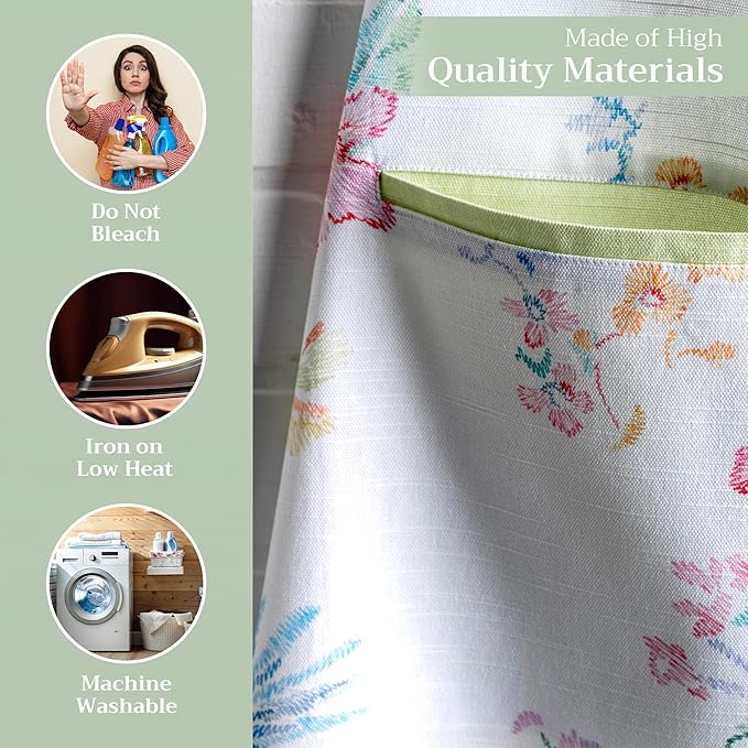 Maison d' Hermine 100% Cotton Apron for women with Pocket Kitchen Chef Apron for Men Cooking Easter Decorations
