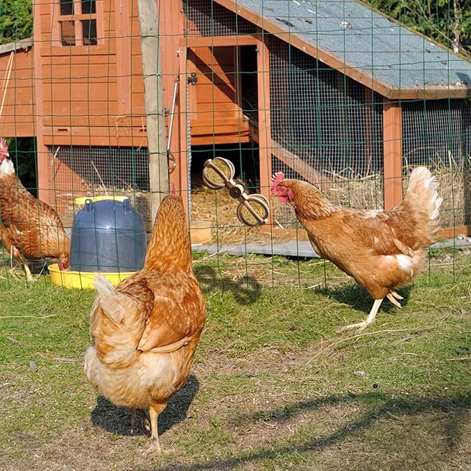 Chicken Coop Accessories, Wooden Chicken Feeding Rotating Toys, Chicken Feeders, Enrichment Toys for Hens, Ducks, Geese, Turkeys, Poultry