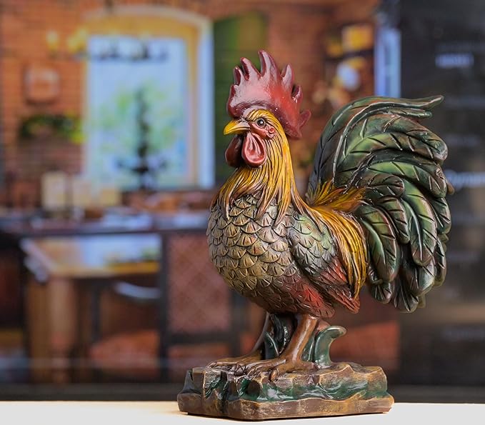 Farmhouse Decor, Decorative Roosters, Bookends, 2 Piece Set, Handcrafted, Chicken Lover Best Gift, Made in USA