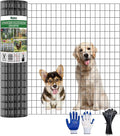 PVC Coated Welded Wire Mesh Fence, 24 in x 50 ft, 2x3 inch Mesh 15GA Heavy-Duty Roll, Garden Border Fencing for Vegetable Patch, Chicken Coop, Poultry Netting,Pet Fencing & Plant Protection