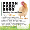 100 Pack Premium Fresh Farm Eggs Handling Instructions Stickers Labels Care Accessories | Egg Blank Cartons 4 6 12 15 18 30 48 50 Count Basket Box Container Storing Extra Organizer -M11SS100