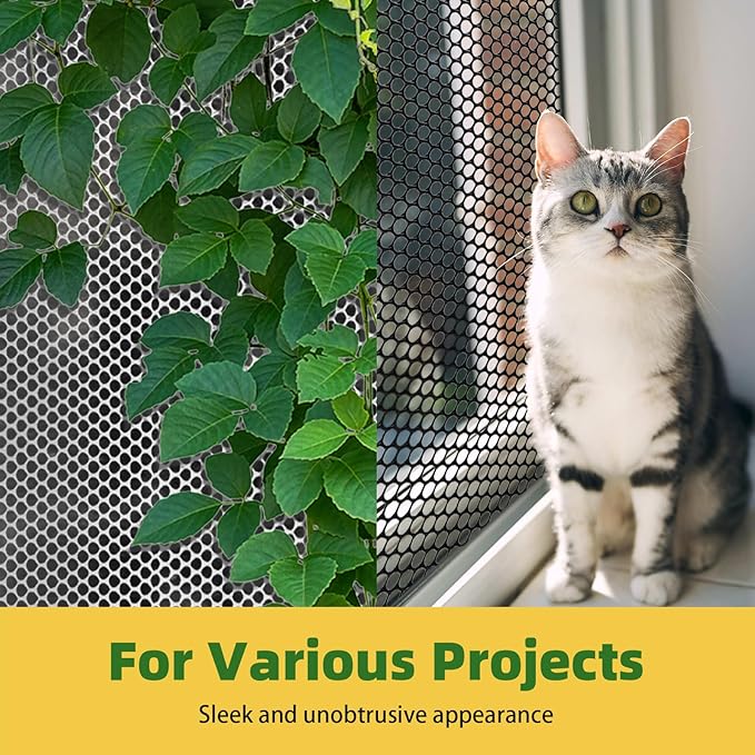 500GSM Heavy Duty 15.7IN x 41FT White Plastic Mesh Fencing Roll for Chicken Dogs Rabbit Snake Poultry Barrier Gardening, Wire Mesh Netting Fence for Balcony Garden Pet Enclosure Plant Support DIY