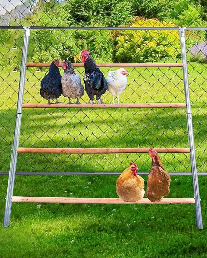 Large Chicken Perch for Coop, Roosting Bar for Hen Stand,Funny Chicken Toy for Chicken Coop Accessories