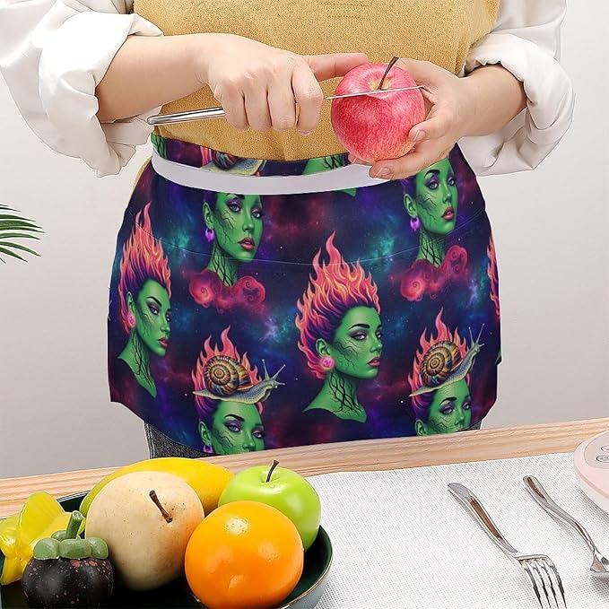 Server Waitress Waist Apron Cooking Kitchen Restaurant Aprons for Women Men