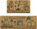 Roszwtit Farmhouse Kitchen Rugs and Mats Set of 2, Welcome to Our Farmhouse Kitchen Mat, Seasonal Holiday Cooking Sets Washable Non-Slip Floor Mats for Home Kitchen Decor - 17x29 and 17x47 Inch