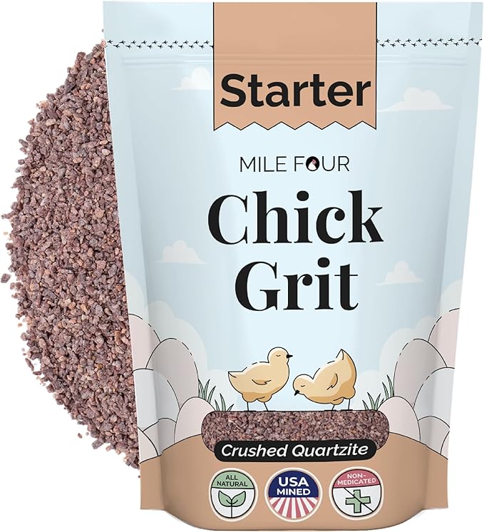 Starter Chicken Kit - Feed & Grit - Starter Chick Mash 2 lbs., Non-GMO, USA Grown, 21% Protein, Corn-Free, 100% Natural Mineral Chick Grit 4 lbs.