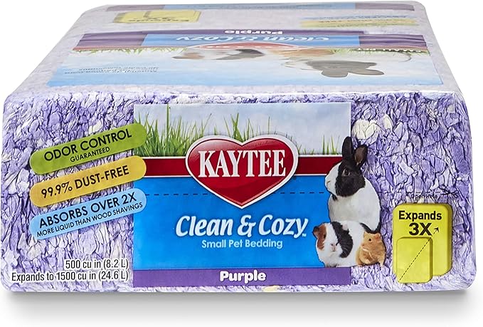 Kaytee Clean & Cozy Purple Bedding For Guinea Pigs, Rabbits, Hamsters, Gerbils and Chinchillas, 24.6 Liter