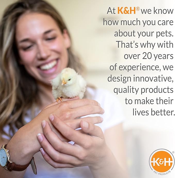K&H Pet Products Thermo Heated Chicken Perch for Coop, Warming Chicken Heater, Prevents Frozen Toes, Warm Coop Accessories, Lamp Alternative, Safety Listed - Small 26” Black