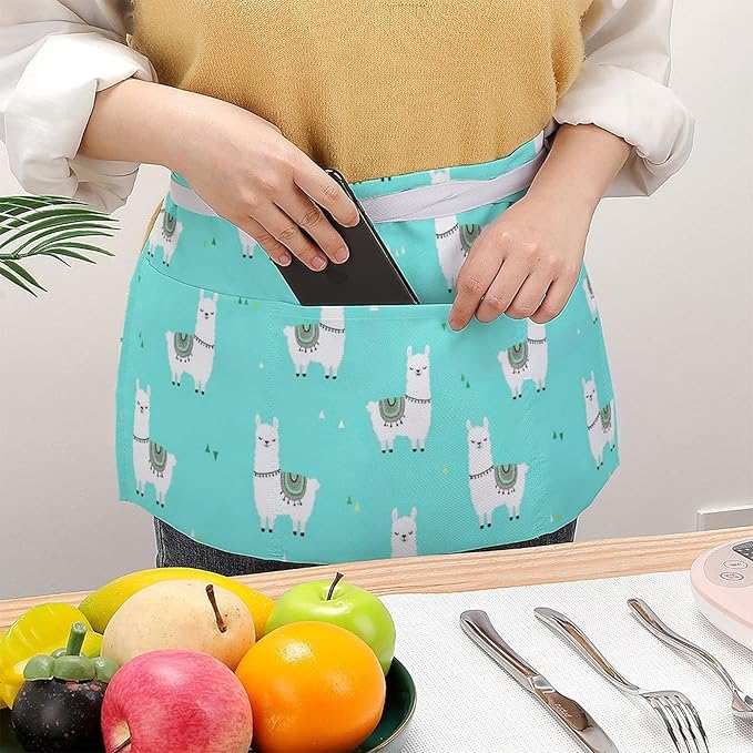 Server Waitress Waist Apron Cooking Kitchen Restaurant Aprons for Women Men