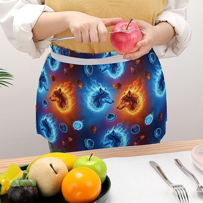 Server Waitress Waist Apron Cooking Kitchen Restaurant Aprons for Women Men