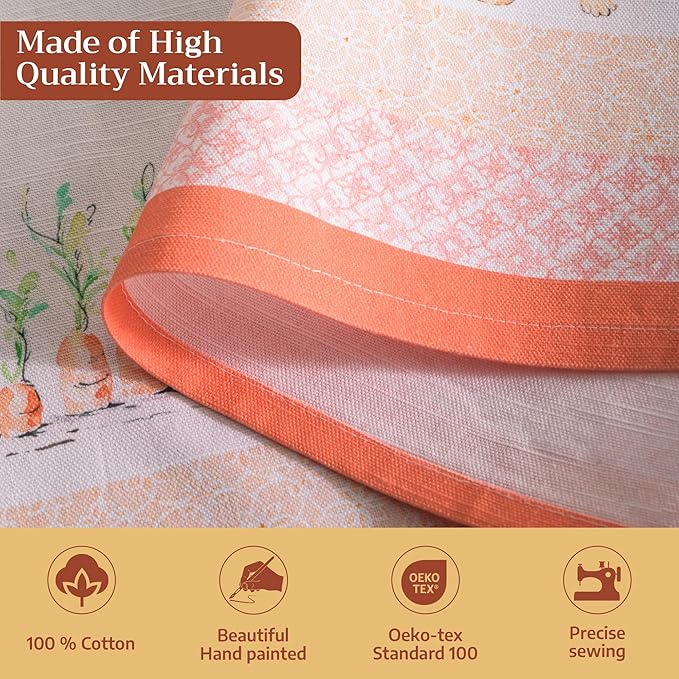 Maison d' Hermine 100% Cotton Apron for women with Pocket Kitchen Chef Apron for Men Cooking Easter Decorations