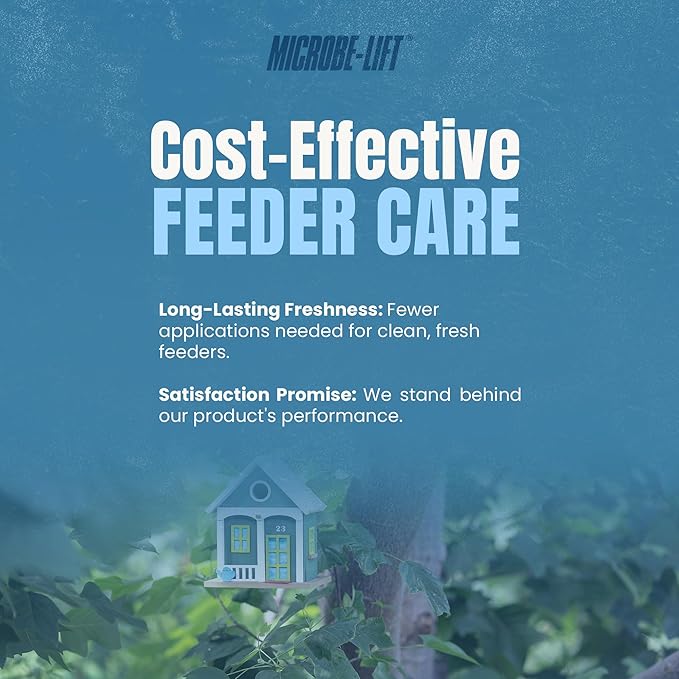 Microbe-Lift Soy-Based Bird Feeder & Bird Bath Cleaner Spray – 32 Oz – Safe Cleaning Solution for Birdhouses, Feeders, & Baths – Deodorizer & Non-Toxic Spray for Birds