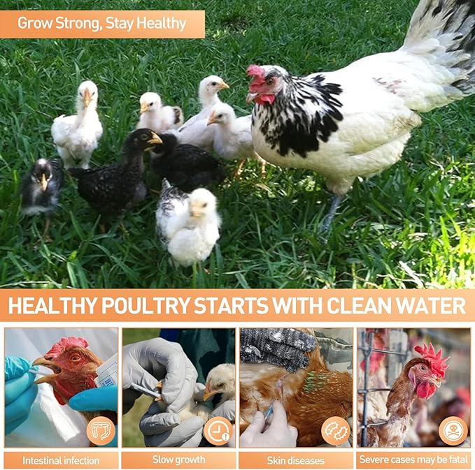 Chicken Waterer Cups,4-Pack Chicken Water Feeder for Ducks,Geese, Turkeys,Chicks,Bird,and Other Poultry with Matching Drill