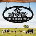 Personalized Farm Goat Metal Sign, Custom Goat Barn Sign, Customized Farm Metal Signs Outdoor, Custom Large Hanging Family Name Signs for Farms, Ranch, Barn, Farmhouse