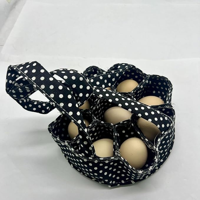 2 Pieces Egg Basket Collecting Bags with 9 Pouches，Durable Canvas Apron Egg Holder (Black)