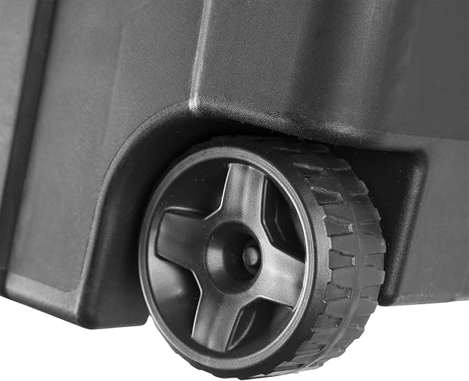 2-Pack 40 Gallon Heavy-Duty Stackable Storage Bins with Secure Lids & Smooth-Rolling Wheels – Organizing Containers for Home, Garage, Office & Basement (Black)