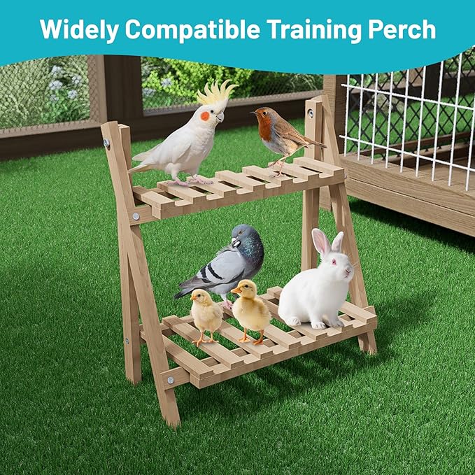 Chicken Perch, Foldable Chicken Roosting Bars for Coop, Chicken Coop Accessories, Baby Chicks Stand Toys, Training Perch for Birds, Baby Turkeys, Chicks, Parrots