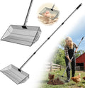 Chicken Poop Scooper for Sand, 15-Inch Large Adjustable Metal Chicken Manure Scoop, Chicken Coop Scooper for Sand Suitable for Chicken Coops, Rabbit Coops, Stables, Gardens, Beaches