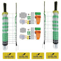 Premium Electric Semi-Rigid Fence Netting 35.4"H x(65.6'L+ 98.42'L), Pre-Assembled Posts Raised to 47.2"H, Can Add Additional Polywire to Ensure Safety