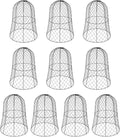 YIYIBYUS Garden Chicken Wire Cloche, 12.99" Diameter x 15.75" Height Plant Protective Covers Metal Cage Plant Protector Cover for Gardens, Parks, Yards, Balconies, Farms (10pcs, Black)