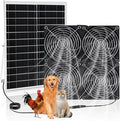 20W Solar Powered Exhaust Fan with 4 Waterproof Fans 5-inch for Outside Backyard Chicken Coops, Greenhouses, Doghouse Air Circulation with 11.5 FT On/Off Switch Cord