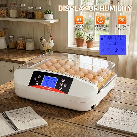 Winado Incubators for Hatching Eggs, 41 Egg Incubator with Automatic Egg Turning & Temperature Control, Egg Candler, and Day Counter for Chicken, Duck, and Quail Eggs Hatching