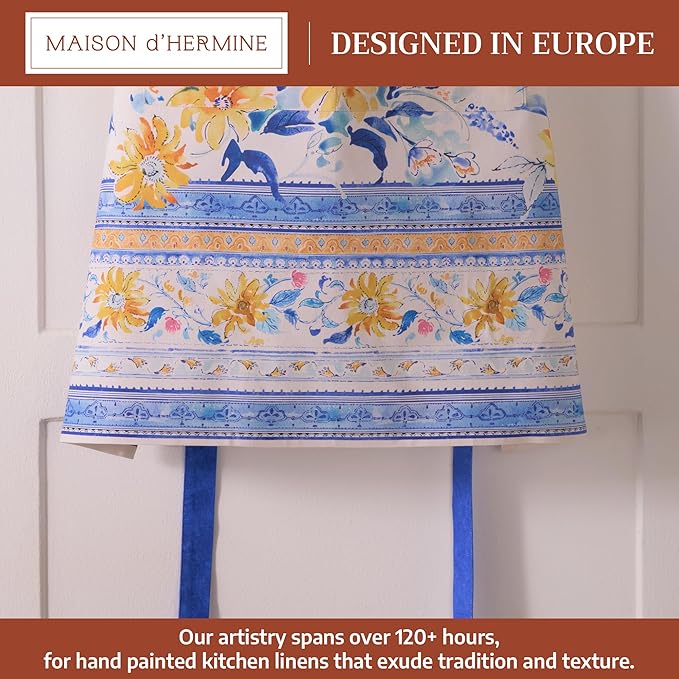 Maison d' Hermine 100% Cotton Apron for women with Pocket Kitchen Chef Apron for Men Cooking Easter Decorations