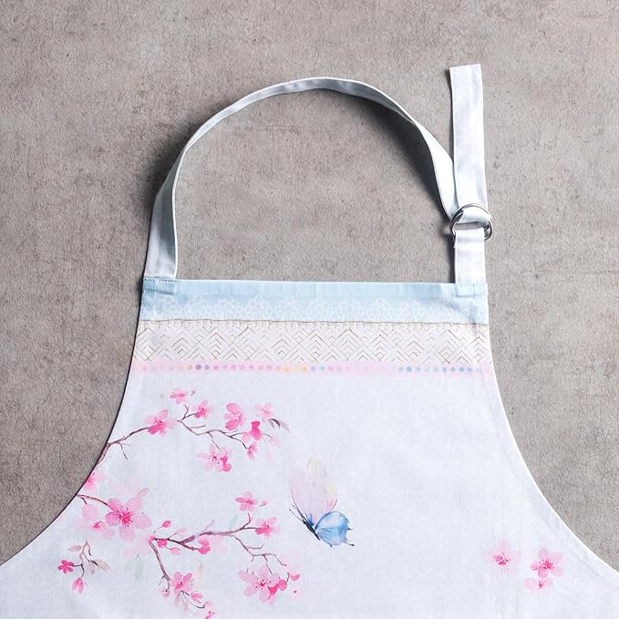 Maison d' Hermine 100% Cotton Apron for women with Pocket Kitchen Chef Apron for Men Cooking Easter Decorations