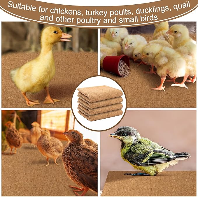 8 Pack Jute Chicken Nesting Pads for Red Barn Brooder, 45 x 22 Inch Large Nest Mats Nesting Brooder Liners for Red Barn, Chicken Coop, Poultry and Small Birds