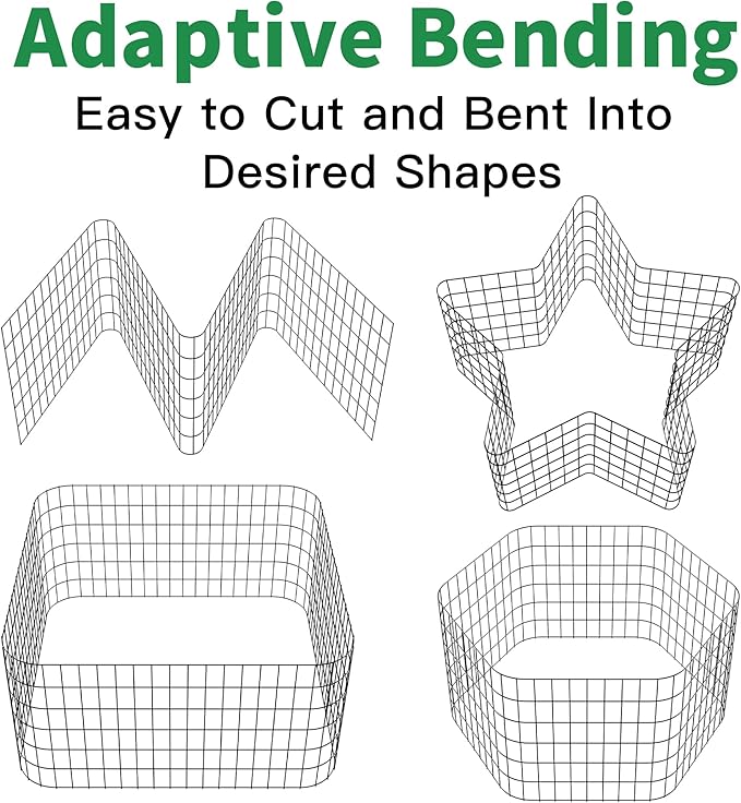 AMAGABELI GARDEN & HOME Black PVC Coated Weld Wire Fence Mesh 24inch ×50ft Hardware Cloth for Chicken Coop Vegeatable Garden Bed Yard Plant Protection Poultry Netting Barrier Dog Cat with Stakes Ties