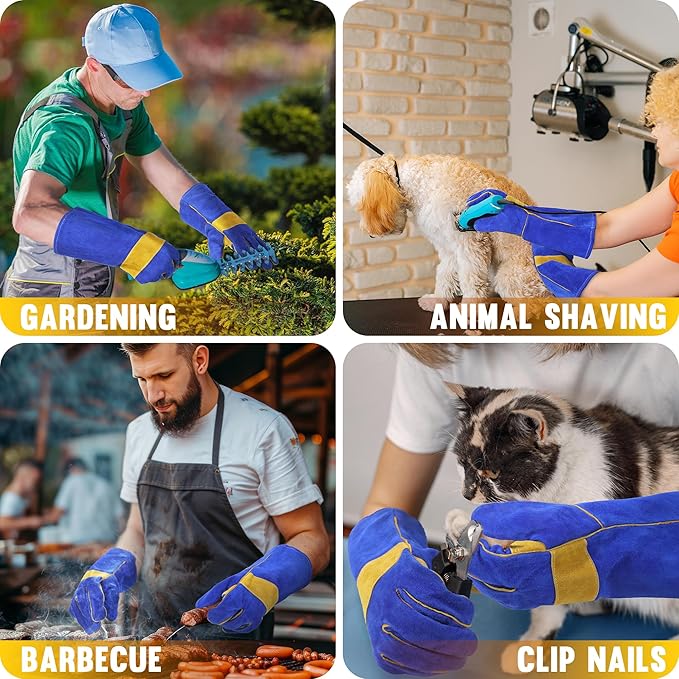 HLDD HANDLANDY Animal Handing Gloves- Bite Proof, Puncture & Scratch Resistant for Safe Handling