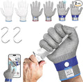 2 Pcs Level 9 Cut Resistant Gloves, Food Grade for Stainless Steel Mesh Metal Glove Touch Screen, Kitchen Cooking Gloves for Women and Men, for Butcher Meat Cutting Oyster Shucking, Size: 7/Small