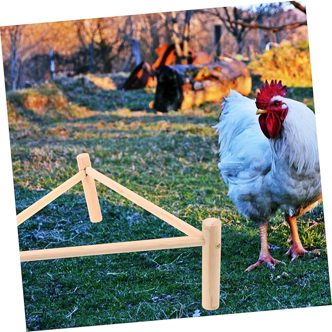 TOYANDONA Chicken Perch Stand Roosting Bar for Chickens and Birds Design Essential Coop Accessory for Secure Roosting and Foot Exercise