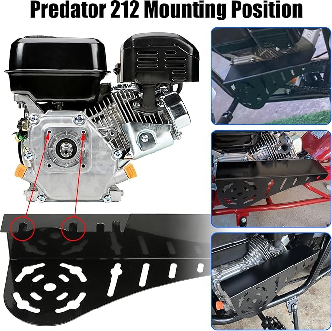 YOXUFA Mini Bike Chain Guard Clutch Cover Replacement for Predator 212 196cc 224cc Coleman CT200U Baja Warrior MB200 Doodlebug DB30 CT100U Motovox Mbx10 79cc Engine Parts