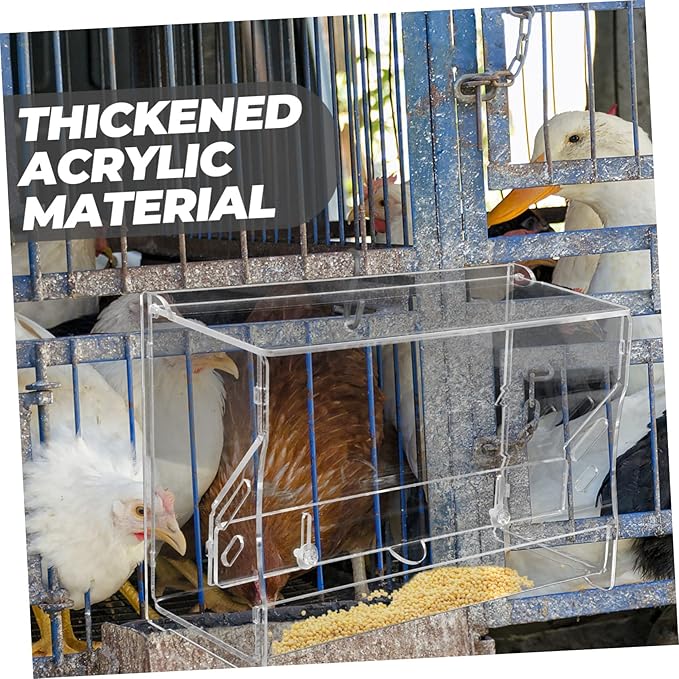 Milisten Automatic Chicken Feeder Bowl Lid Dish Holder View No Waste Chicken Feeders for Poultry