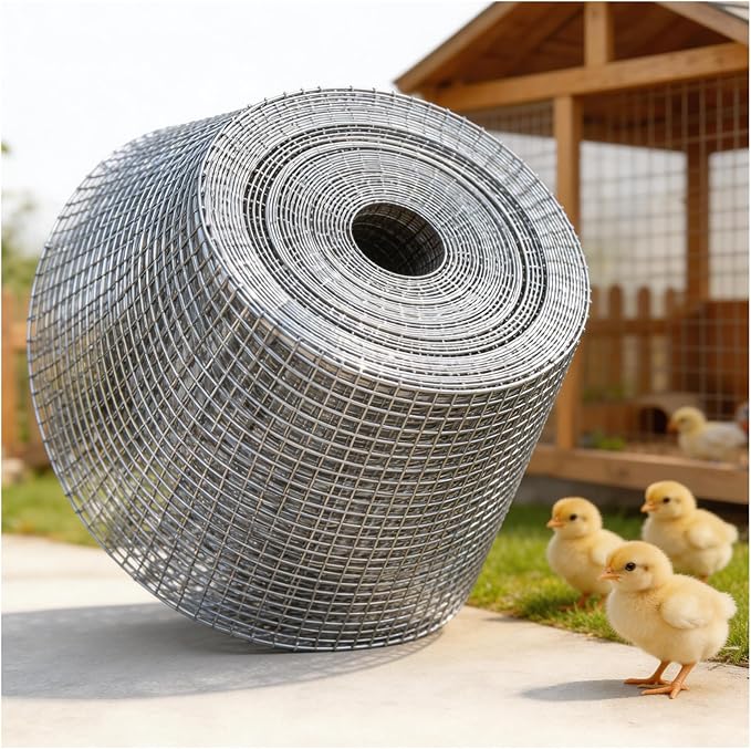 Amagabeli Hardware Cloth 4 inch x 10 ft, 1/4 inch Galvanized Wire Mesh Small Animal Barrier for Chicken Wire Fence Downspouts Fence Gaps Shed Foundations Pet Cage Repair Rustproof Critter Blocker DIY