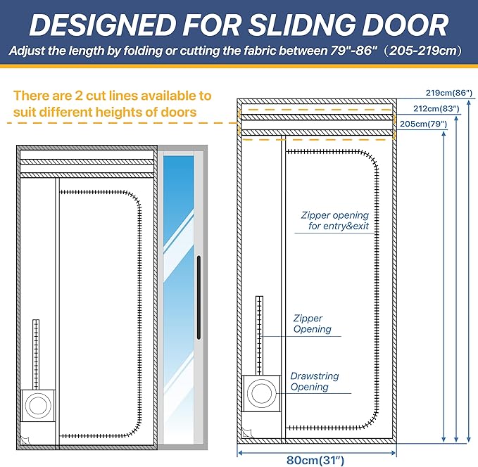 Loviga Portable AC Window Vent Kit for Sliding Door, 100% Sealing Portable Air Conditioner Window Kit Seal Kit for AC Unit Clothes Dryer, 31X86 Inch Length Adjustable, Waterproof, No Drilling