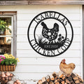 Custom Chicken Coop Metal Decor, Personalized Name Sign for Farmhouse, Metal Farmhouse Wall Art, Gift for Chick Lovers