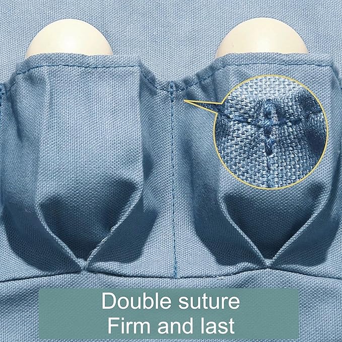Egg Collection Apron with 18 Pockets for Gathering Chicken Duck Goose Eggs Apron Fresh Eggs Egg Collecting (LA026)