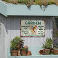 Retro Garden Signs Decorative Outdoor Metal Tin Signs Bundle 4 Pieces What A Wonderful World Gardening Signs 12x8 Inch Garden Art Flower Decor For Yard Porch, Gardening Gifts For Women