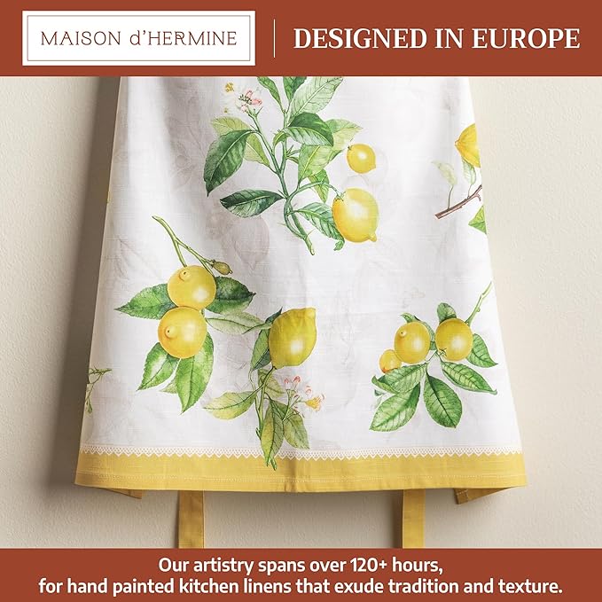 Maison d' Hermine 100% Cotton Apron for women with Pocket Kitchen Chef Apron for Men Cooking Easter Decorations