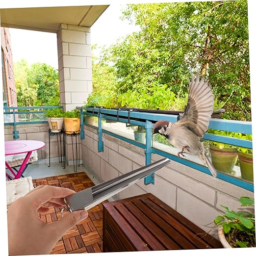 Homoyoyo Stainless Steel Feeder Scoop for Bird Seed Parrot Feeding Food Scoop Pet Feeder Bird House