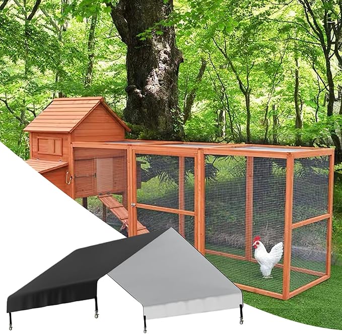 Tarp for Chicken Coop - 145x110cm Waterproof Shelter Cover, Durable Poultry Shade Canopy, Long Lasting Outdoor Protection Screen Yard | Garden Balcony Apartment Fence Weather Guard Replacement Use